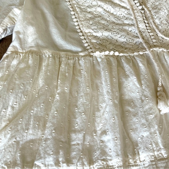 Jeune Jeunesse Cream Colored Boho Style Mini Dress Size L-XL - Picture 10 of 15